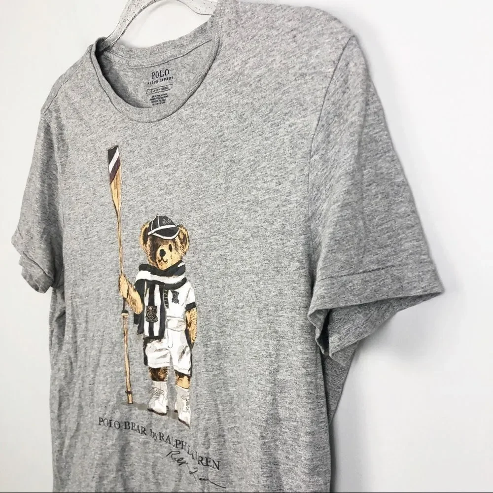 POLO RALPH LAUREN | Vintage Single Stitch Bear Short Sleeve Tee Gray Size Small